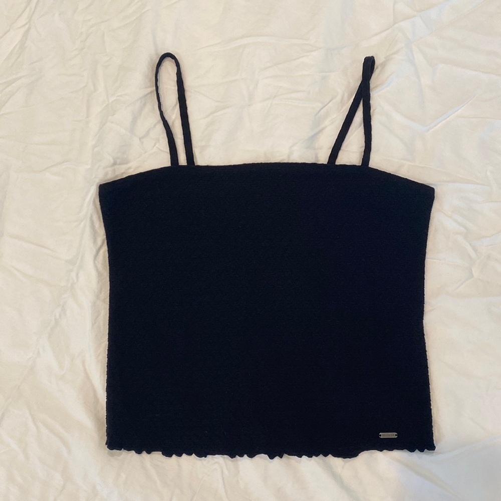 Hollister Textured Black Tank Top